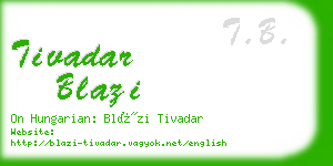 tivadar blazi business card